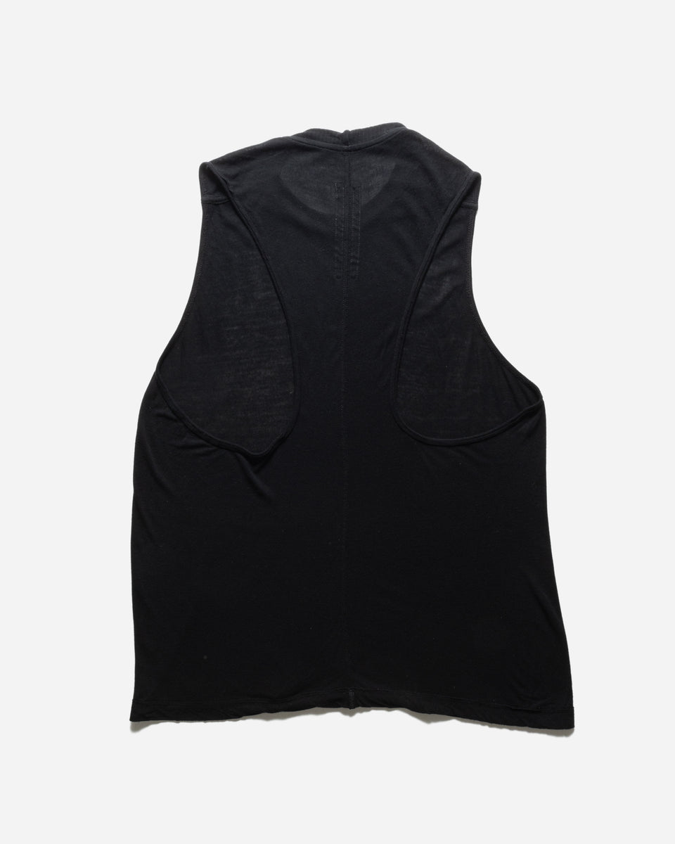 RICK OWENS SS2017 'WALRUS' RAZORBACK BLACK TANK TOP – UNSOUND RAGS