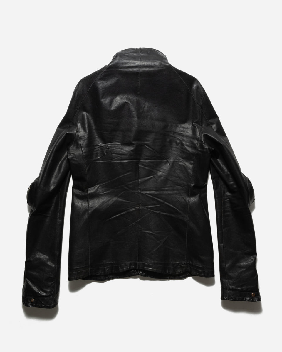 CAROL CHRISTIAN POELL PROSTHETIC HIGH NECK KANGAROO LEATHER JACKET