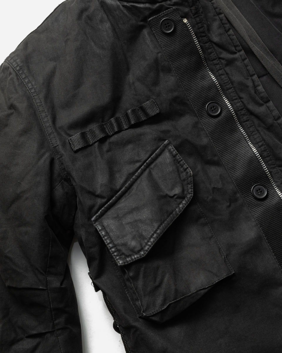 HELMUT LANG AW1999 BLACK VINTAGE COTTON M69 FLAK JACKET – UNSOUND RAGS