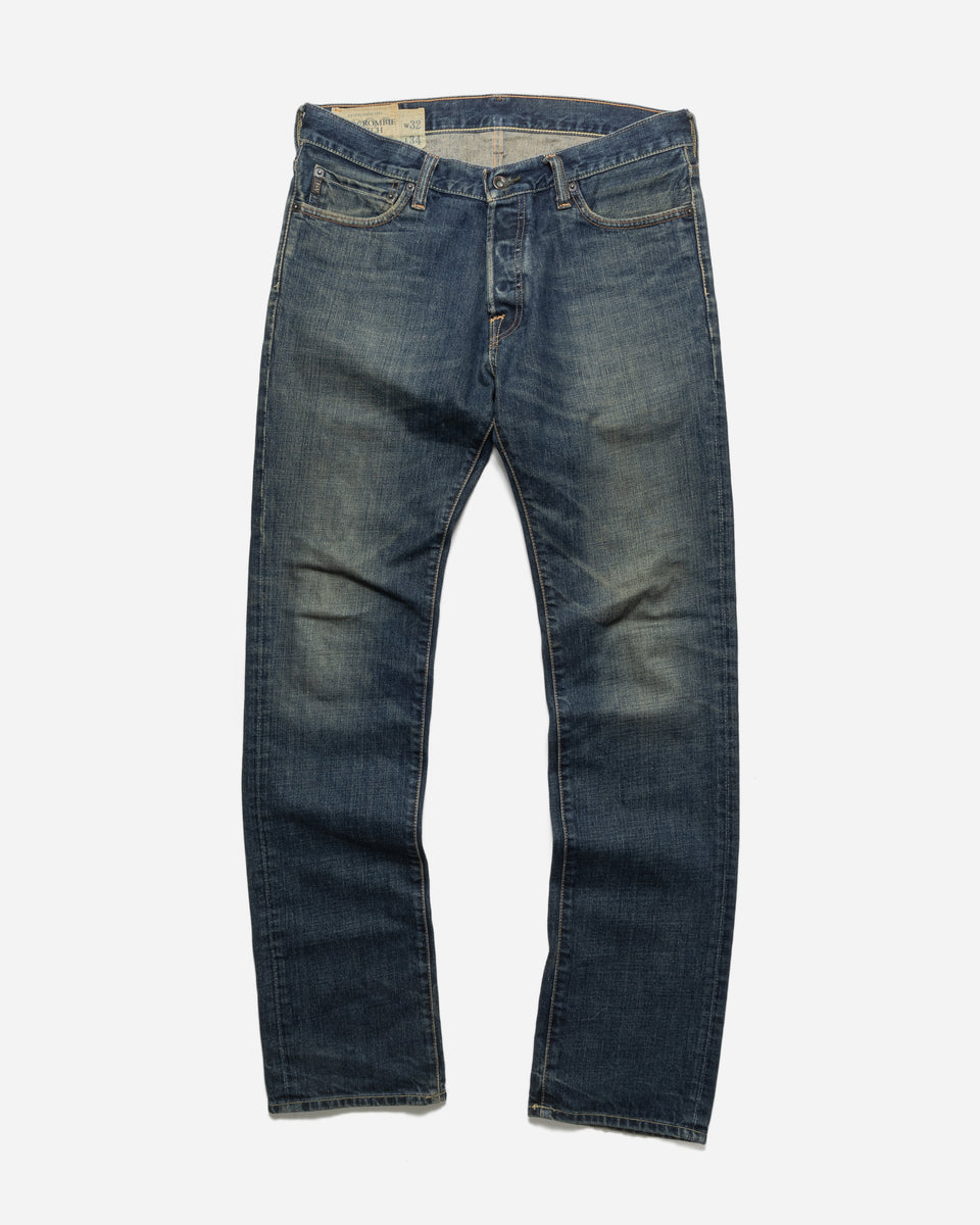 Vintage 2000’s Abercrombie blue distressed jeans