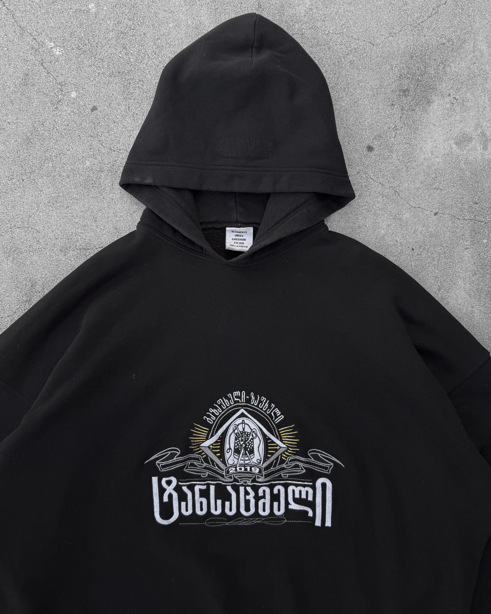 VETEMENTS SS2019 SECRET SOCIETY HOODED SWEATSHIRT