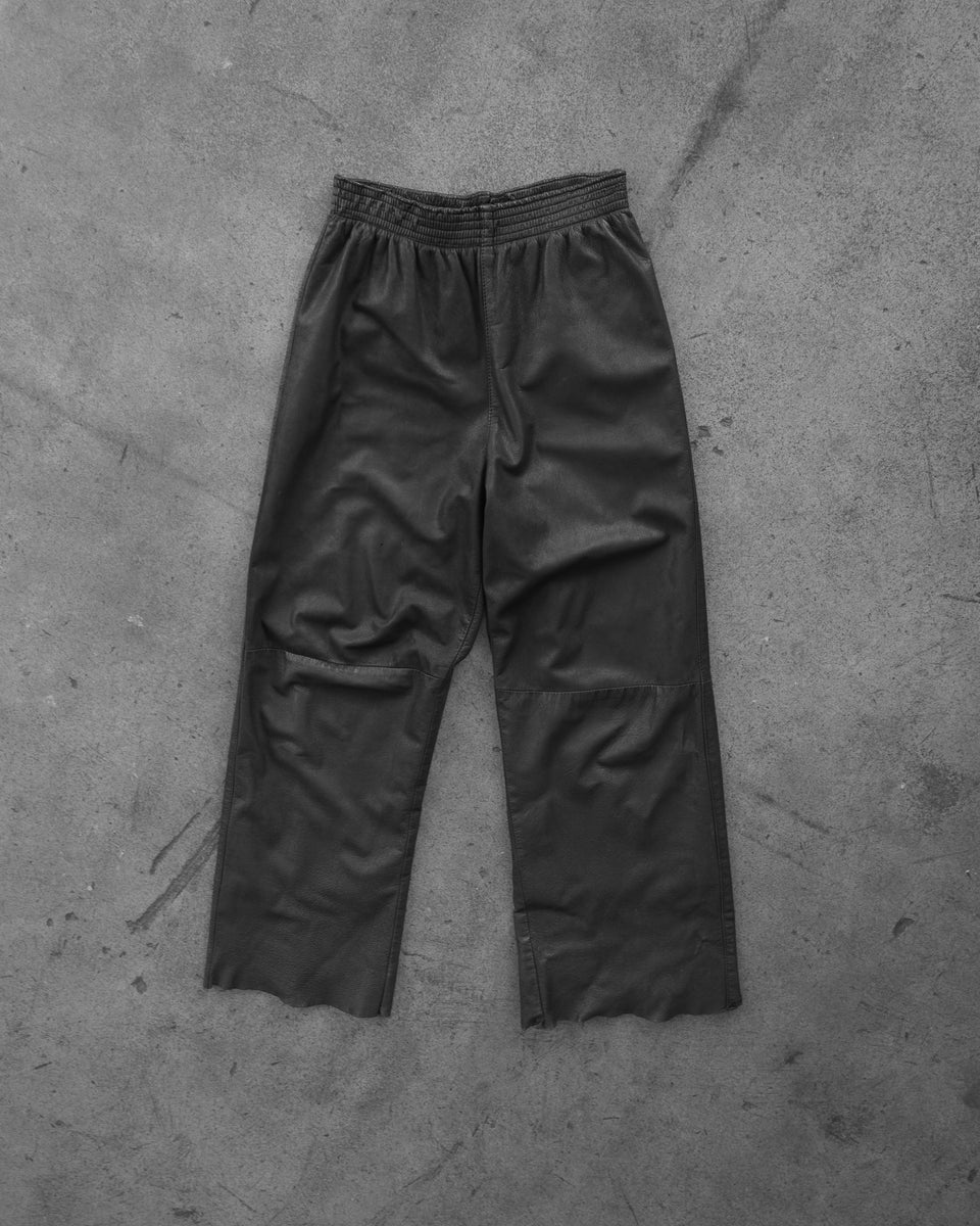 Raf Simons Leather Sweatpants - SS98 Black Palms – UNSOUND RAGS