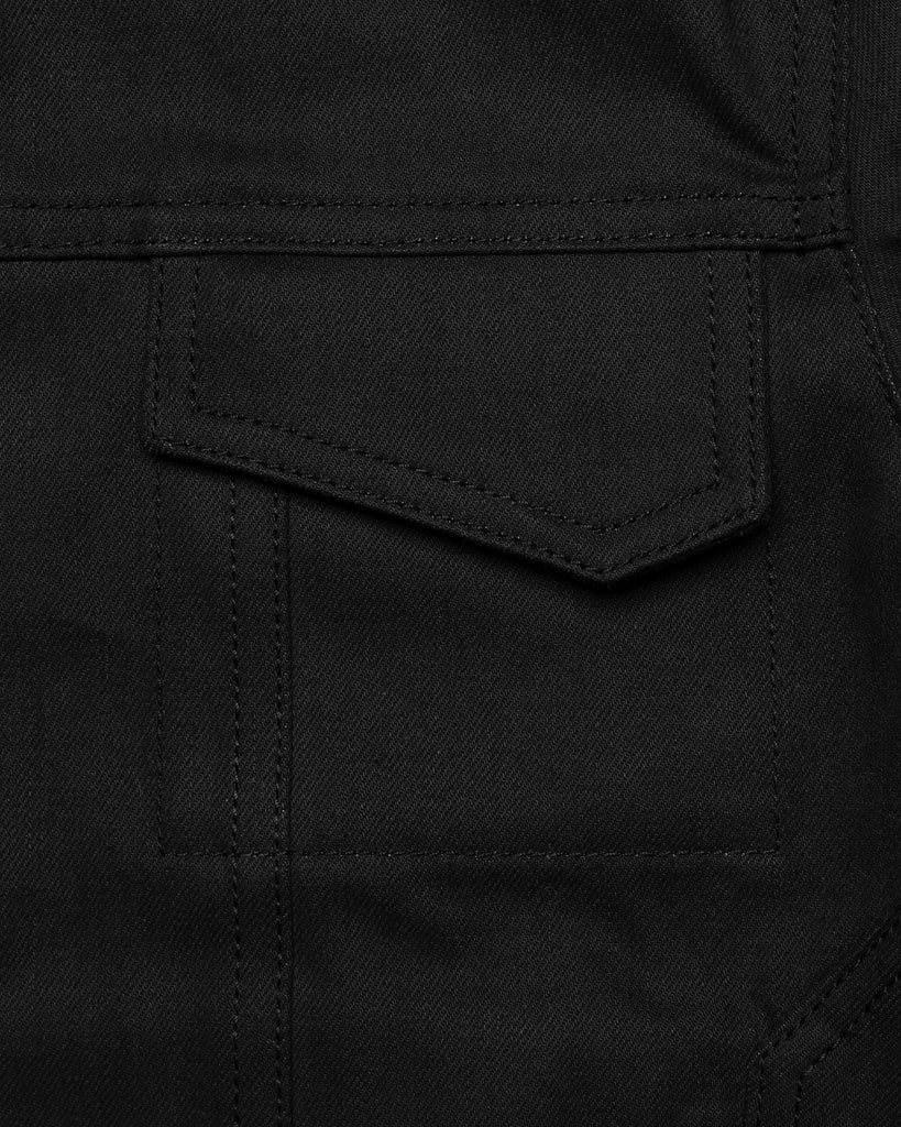 Unsound Tovey Black Italian Denim Trucker Jacket pocket flap