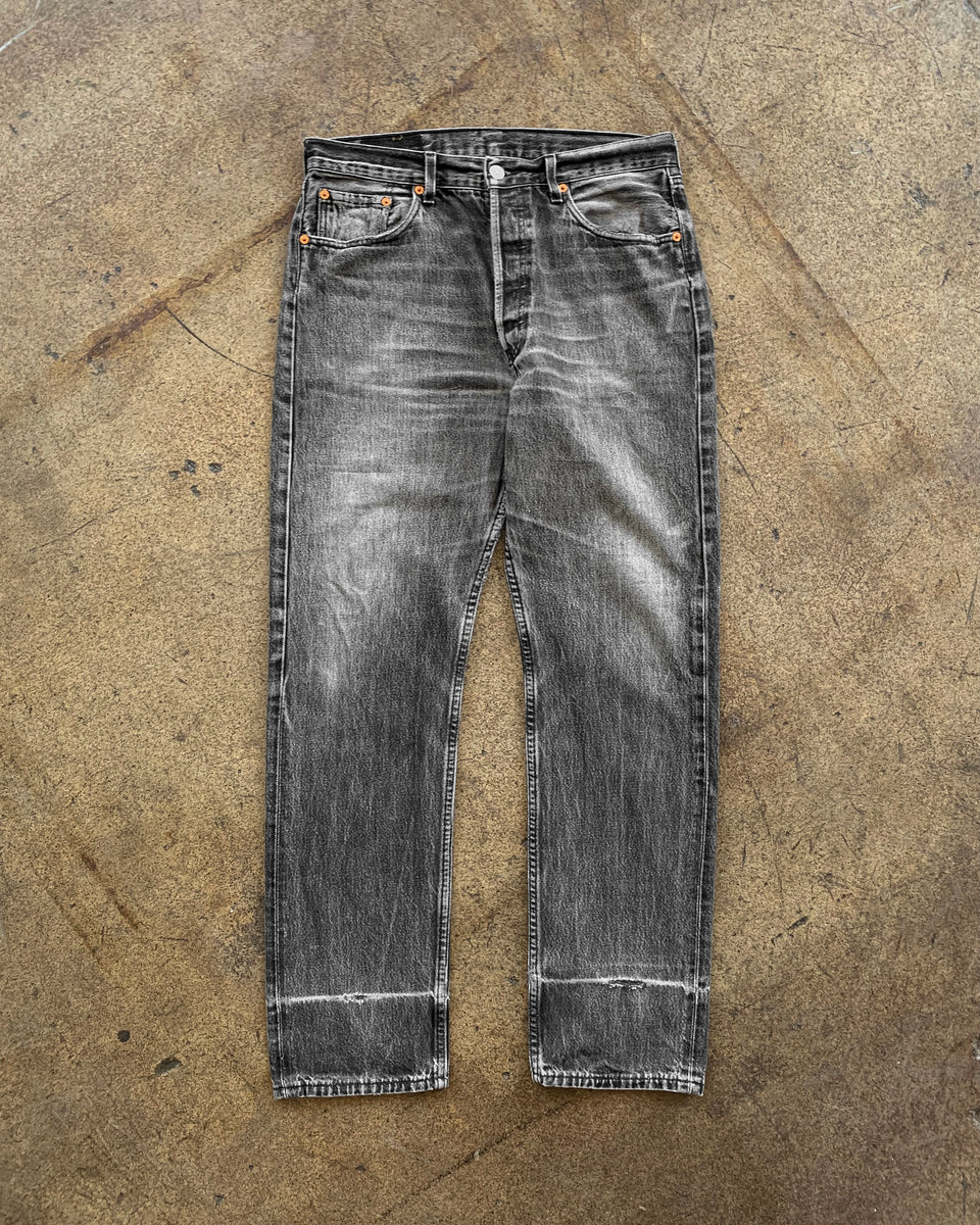 Levi's 501 Charcoal Grey Faded Jeans - 1990s – UNSOUND RAGS