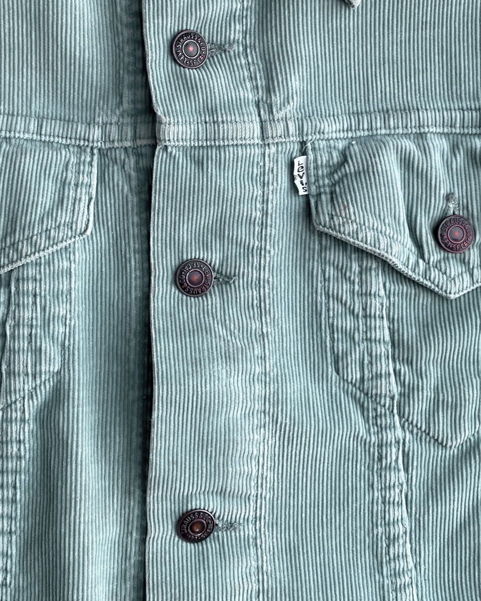 80's 〜Levi's 517 mint green corduroy Levi's Mint Green Corduroy Trucker Jacket - 1980s – UNSOUND RAGS