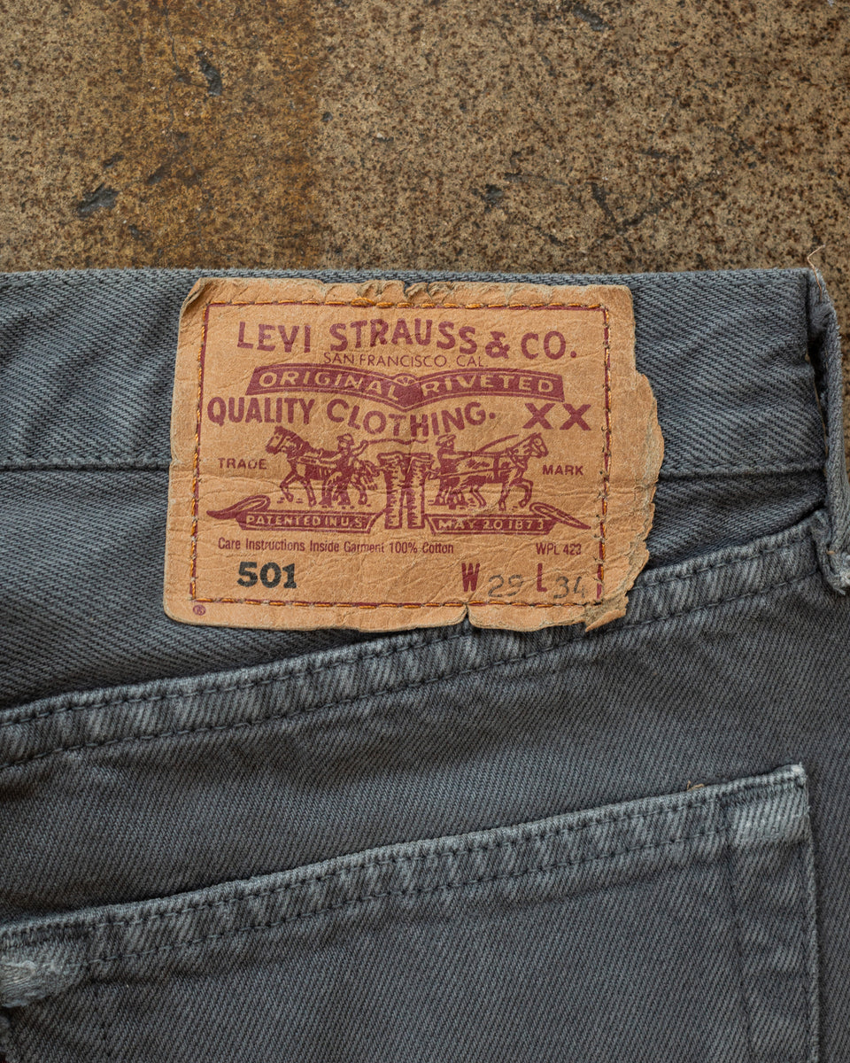 Levi's 501 Steel Grey Jeans 1990s UNSOUND RAGS
