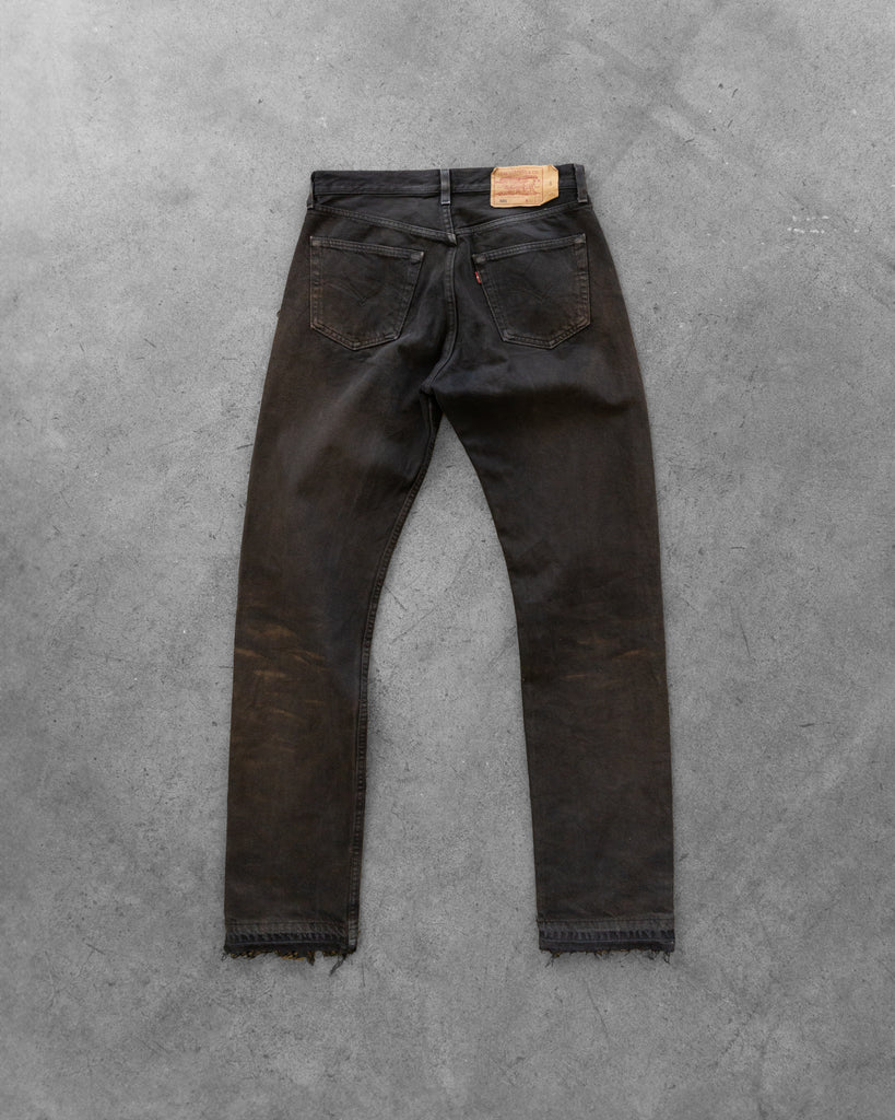 Levi's 501 Sun Faded Black Jeans - 1990s back photo