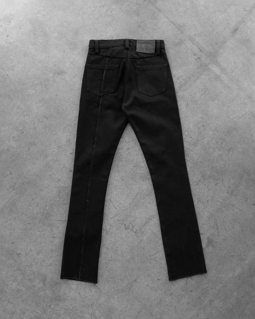 Unsound Japanese Black Raw Denim Jeans - back