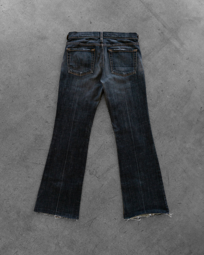 Faded Black Bootcut Jeans - back