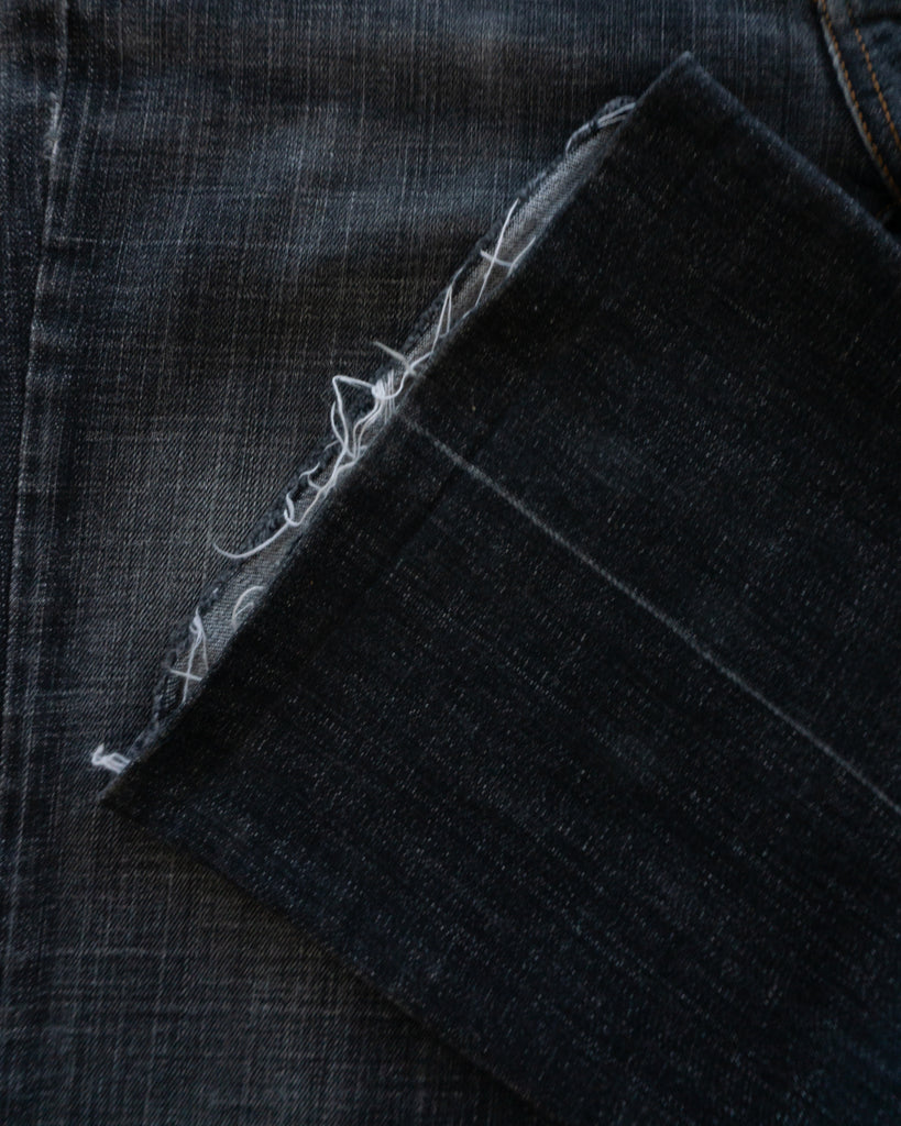 Faded Black Bootcut Jeans - detail