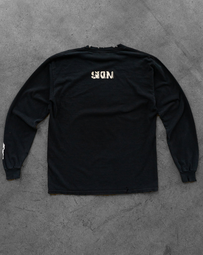 "Skin Industries" Distressed Long-Sleeve Tee - 2000s