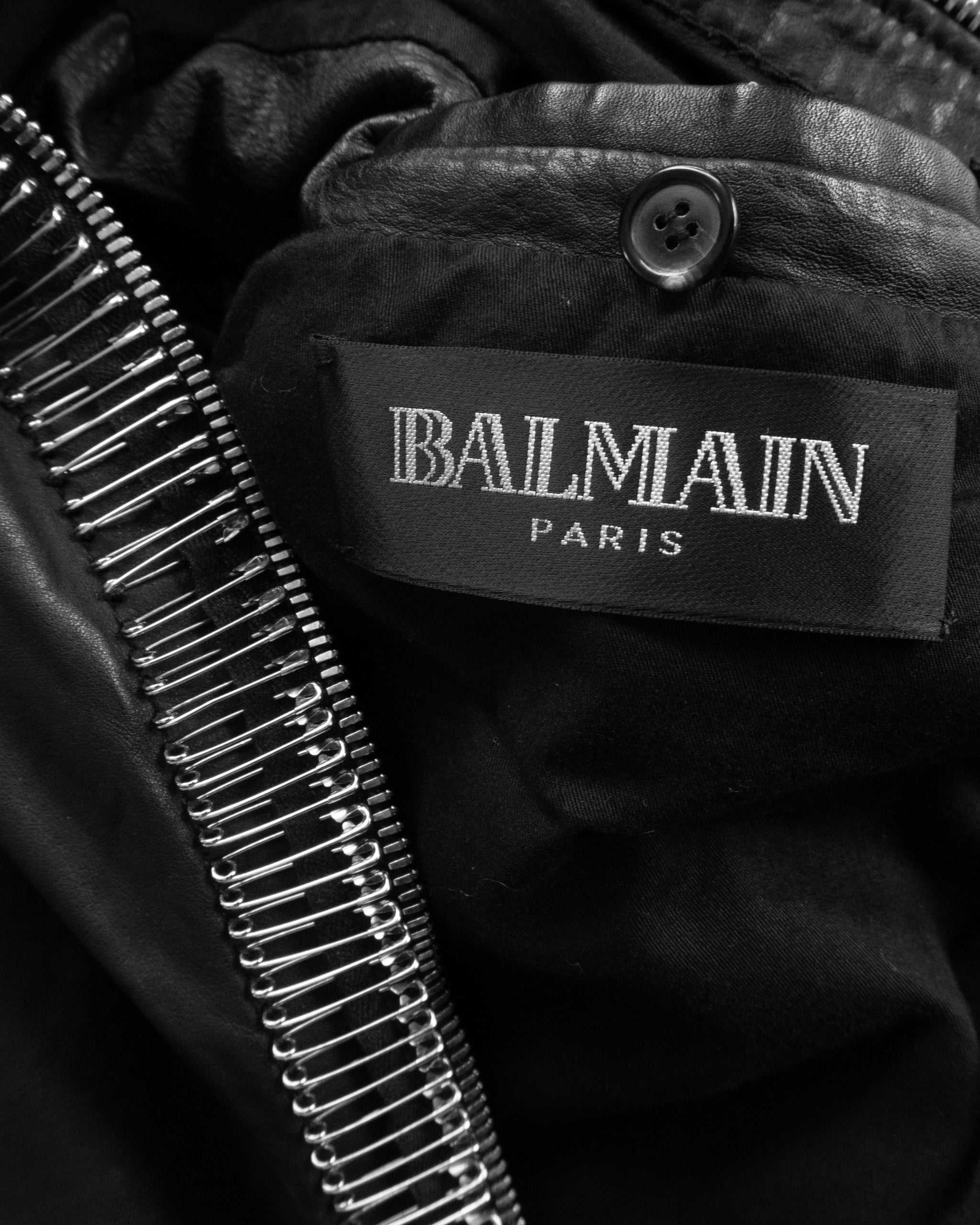 Balmain Safety Pin Leather Jacket - SS11 – UNSOUND RAGS