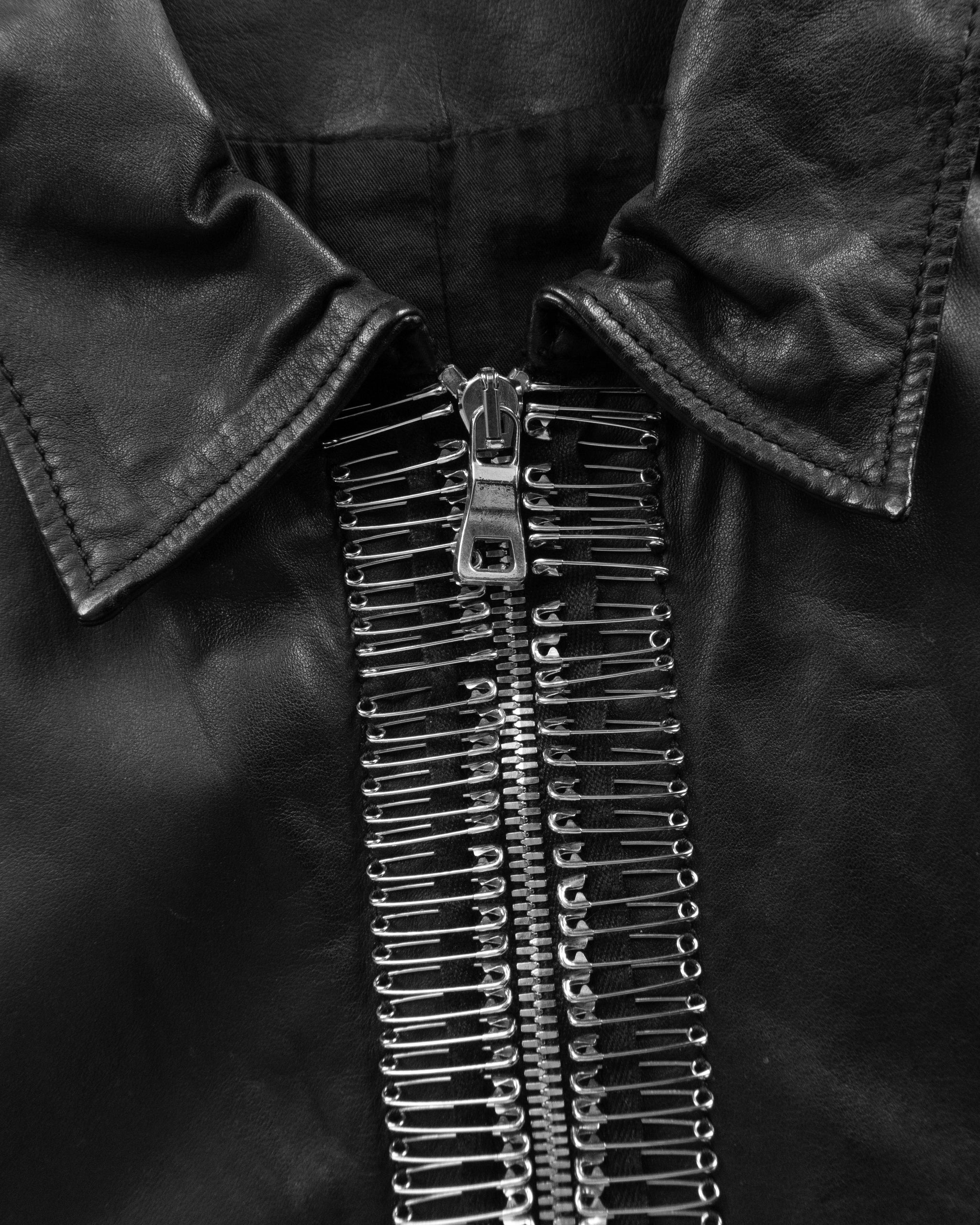Balmain Safety Pin Leather Jacket - SS11 – UNSOUND RAGS