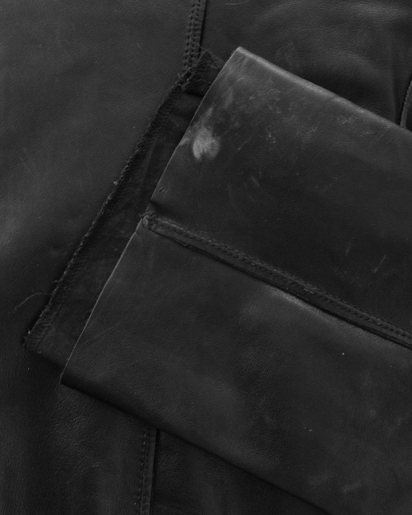 Unsound Black Leather Jeans - detail 