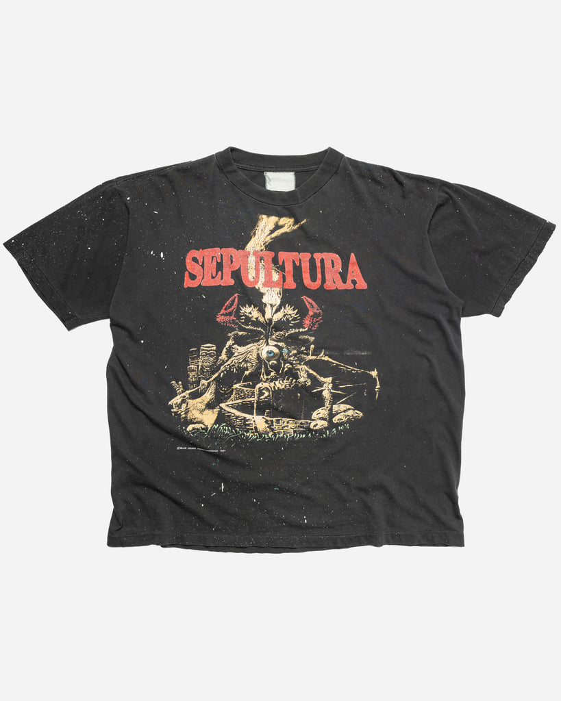 Single Stitched Painted & Distressed Sepultra Tee - 1991