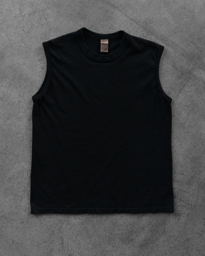 BLDTHNR Over-Dyed Black Blank Tank Top