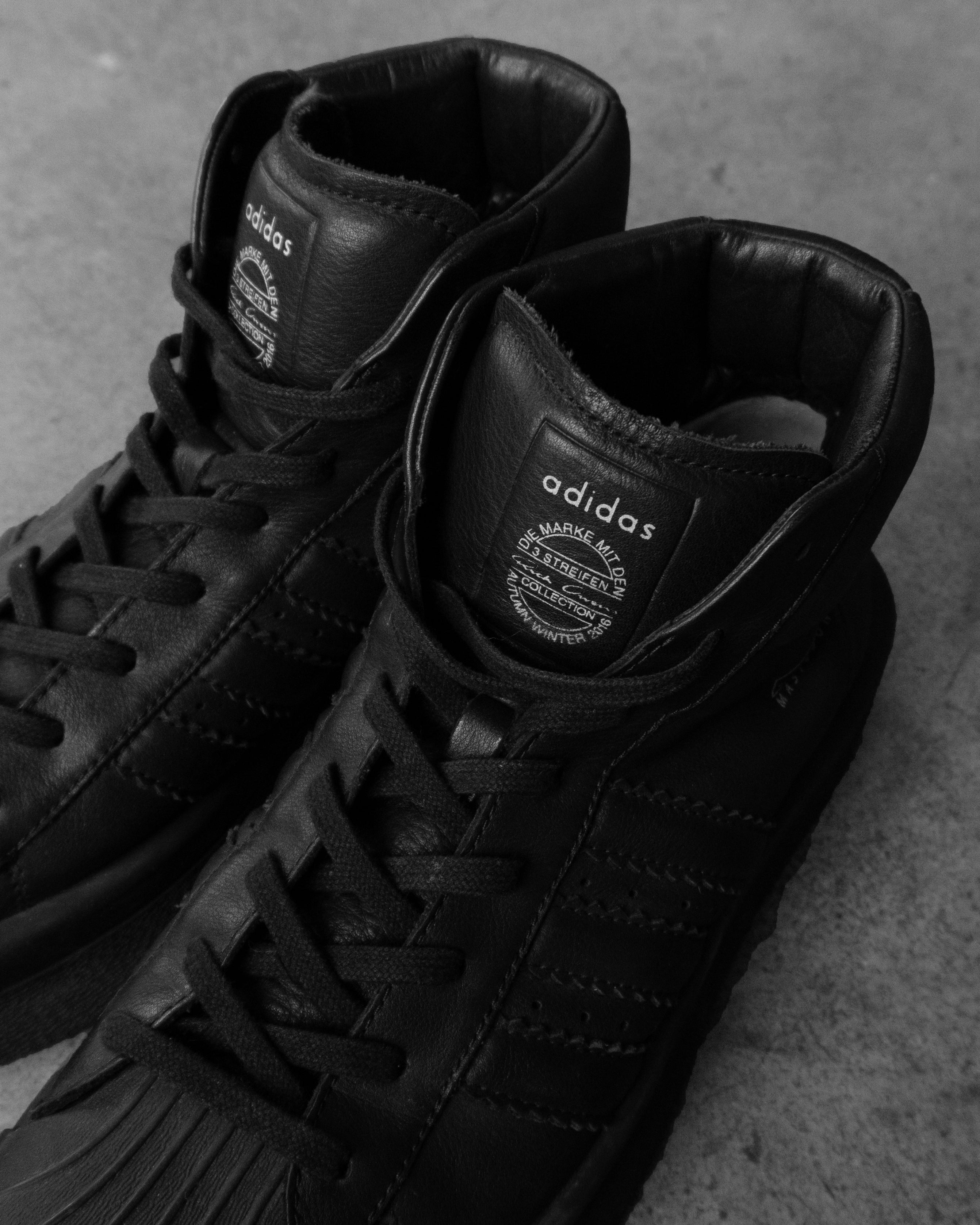 Rick Owens x Adidas Black Mastodon Sneakers - FW16 