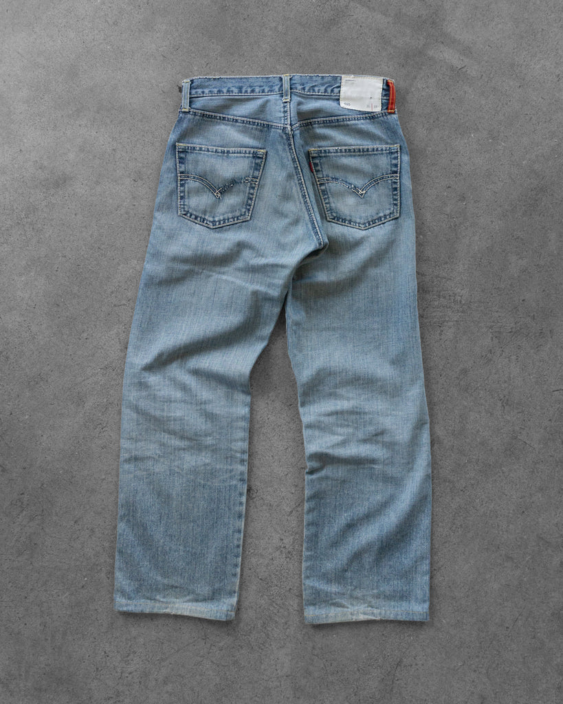 Levi's Red Washed Blue Jeans back photo