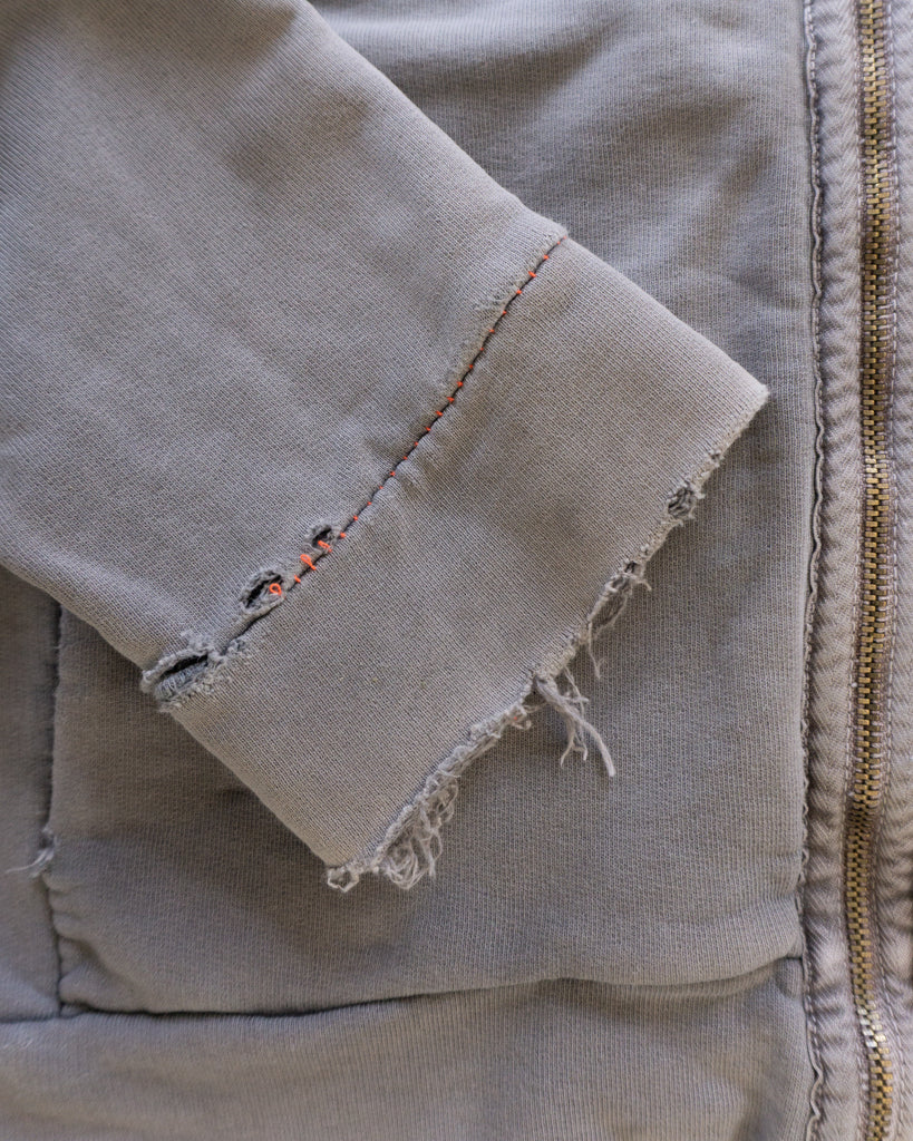 Diesel Scar Stitch Hooded Zip-Up Sweatshirt - Early 2000s - detail