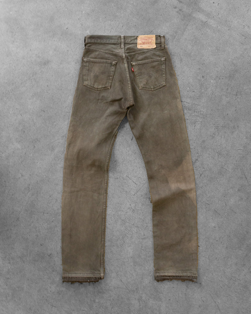 Levi's 501 Sun Faded Brown Jeans - 1990s back photo