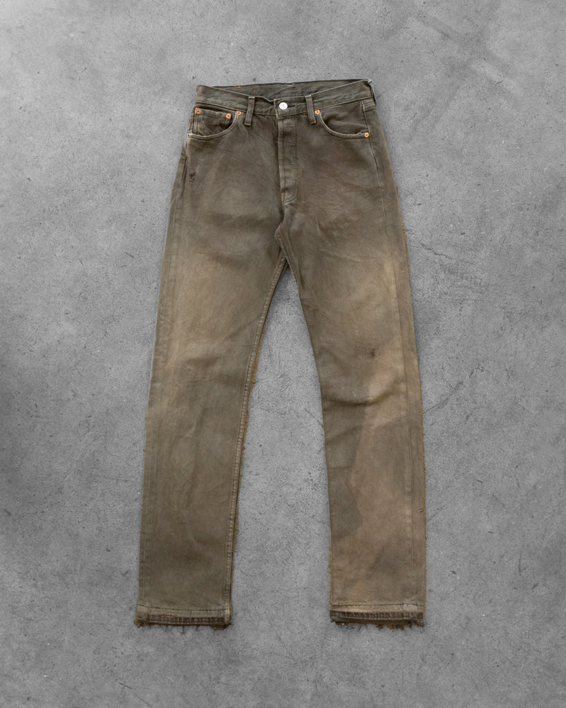 Levi's 501 Sun Faded Brown Jeans - 1990s front photo
