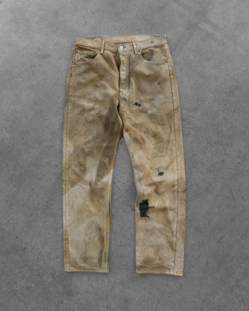 Levi's 501 Sun Bleached Distressed Jeans - 1990s front photo