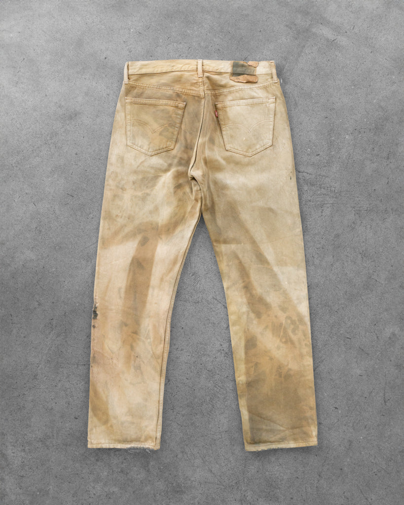 Levi's 501 Sun Bleached Distressed Jeans - 1990s back photo