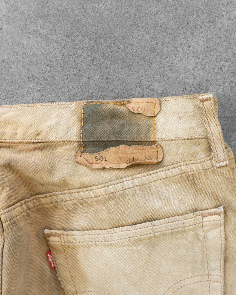 Levi's 501 Sun Bleached Distressed Jeans - 1990s detail photo
