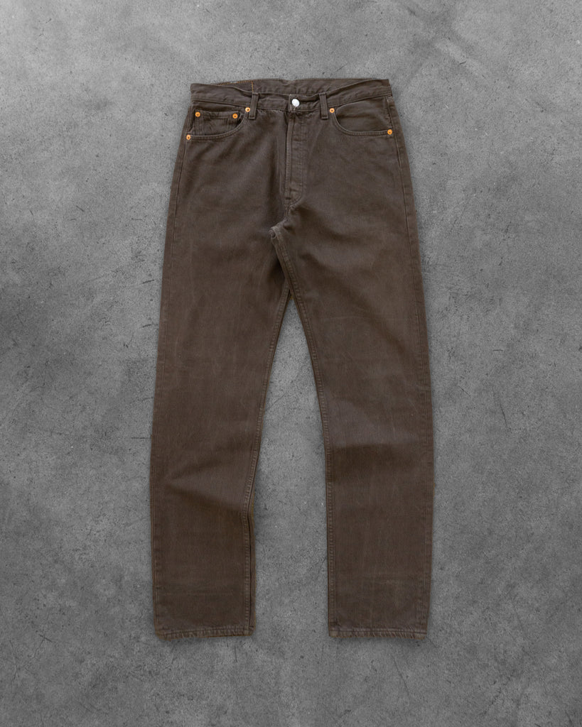 Levi's 501 Brown Jeans - 1990s front photo