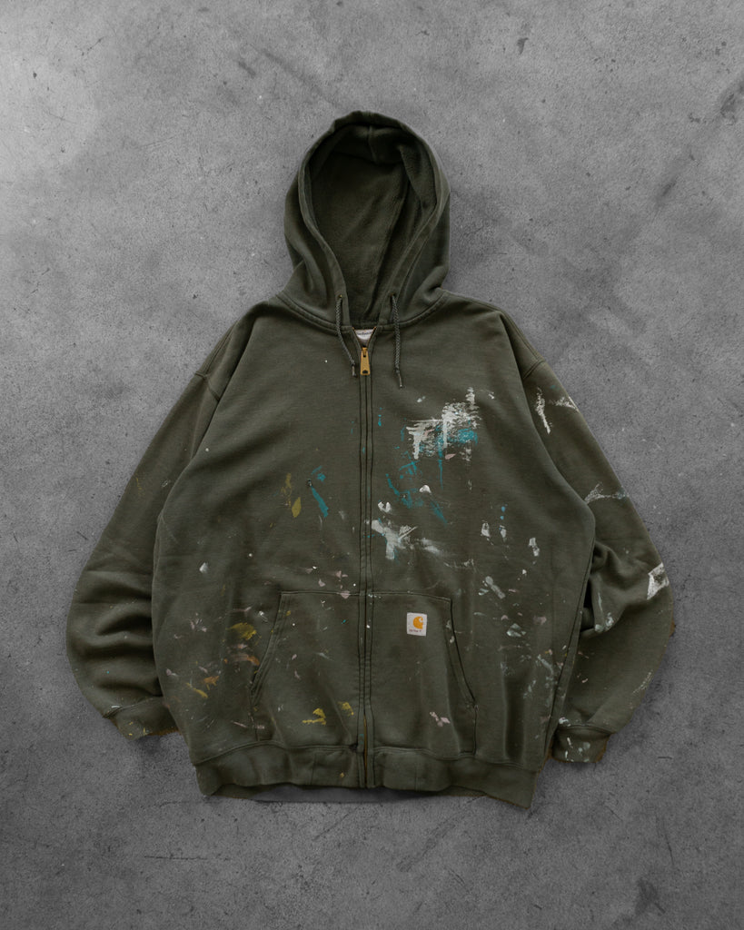 Carhartt Painted Hooded Zip-Up Sweatshirt front photo