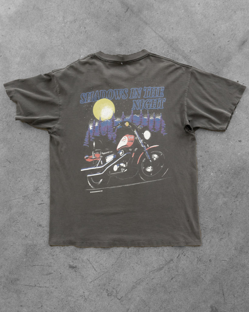 Single Stitched Faded Charcoal "Shadows In The Night" Tee - 1990s