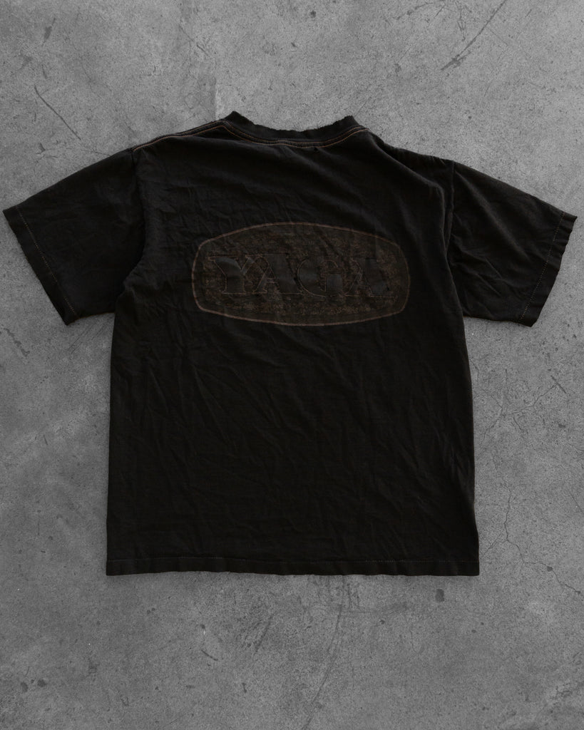 Single Stitched "YAGA" Distressed Tee - 1990s back photo