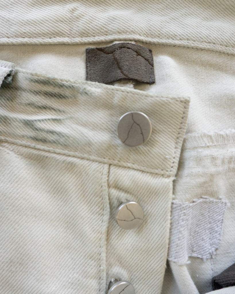 Unsound Ivory Jeans - detail\