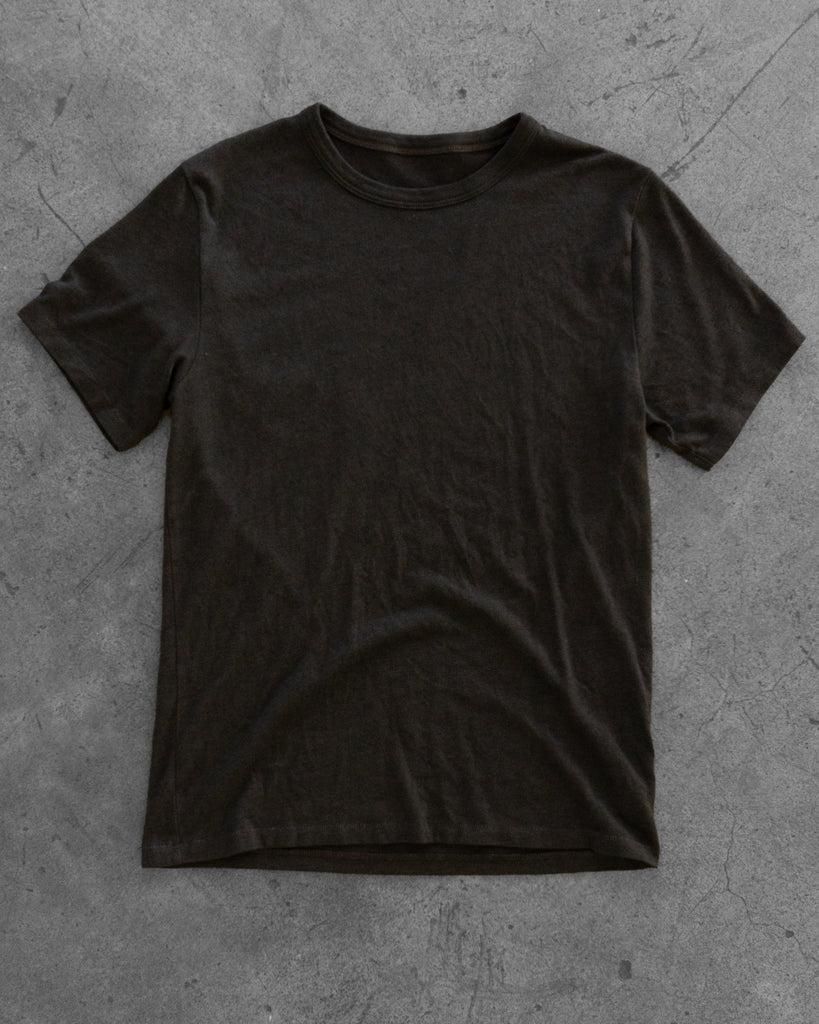 Single Stitched Over-Dyed Black Blank Tee - 1990s