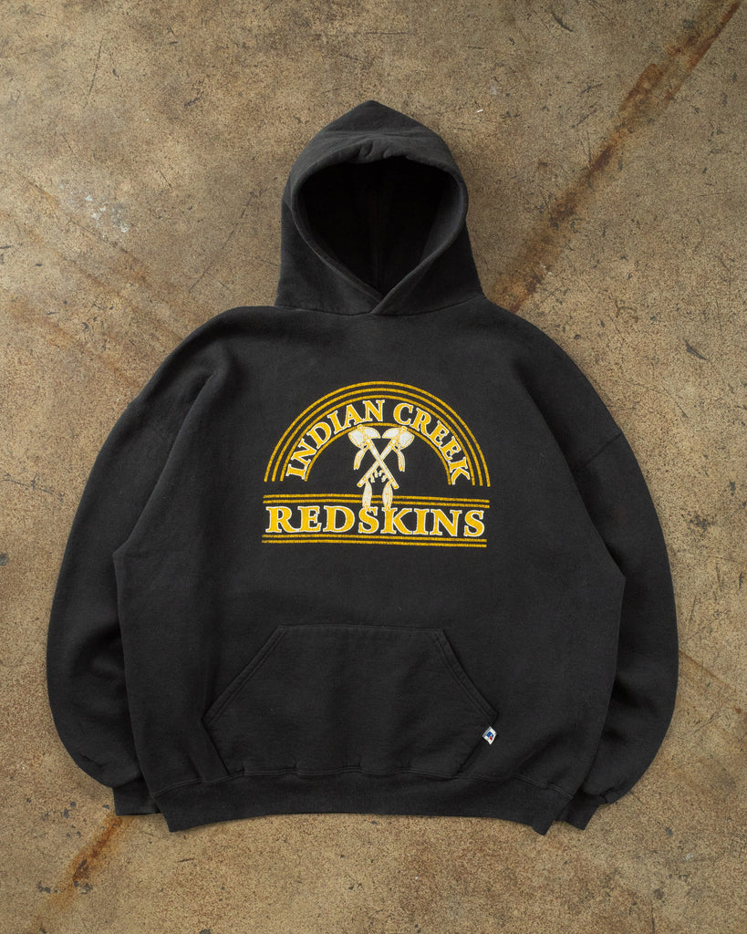 "Indian Creek Redskins" Hooded Sweatshirt - 1990s front photo