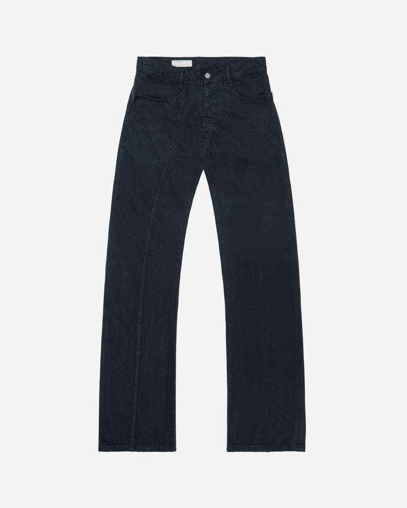 Unsound Q Cut Overdyed Black Selvage Denim Jeans Front