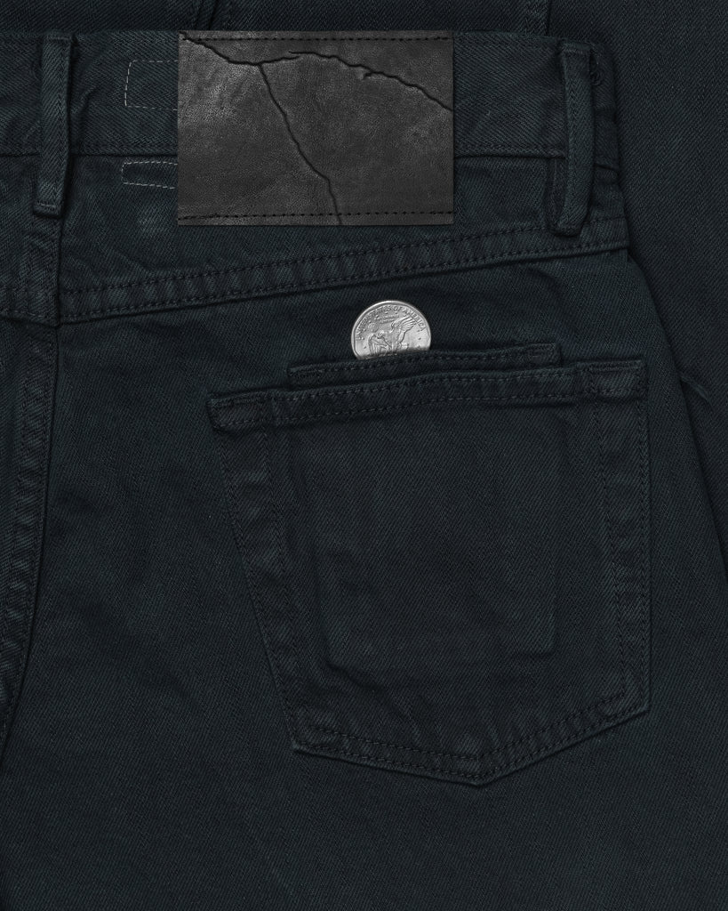 Unsound Q Cut Overdyed Black Selvage Denim Jeans Patch