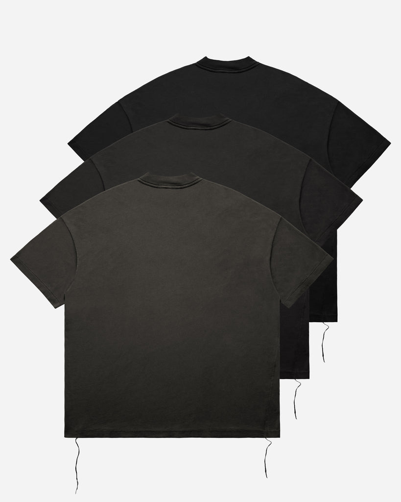 Unsound Broadrick Baggy Tee Black 3-Pack Front Back