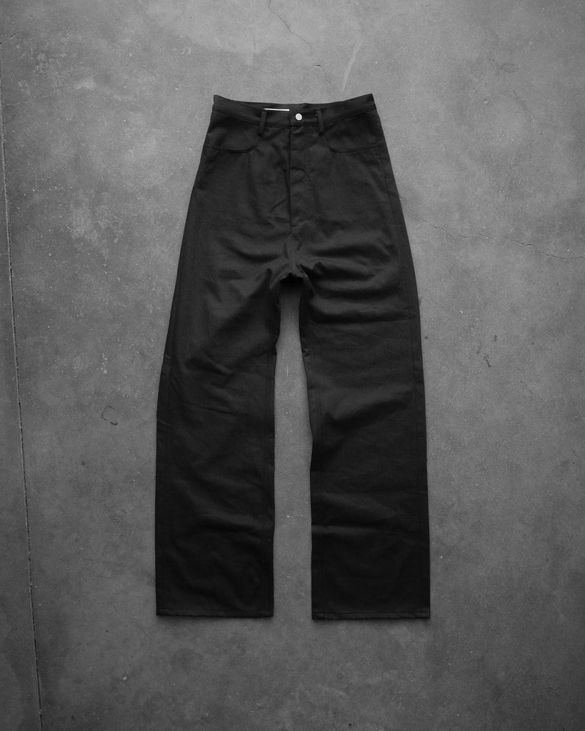 Unsound Ruseler Cut Black Italian Heavy Moleskin Jeans front