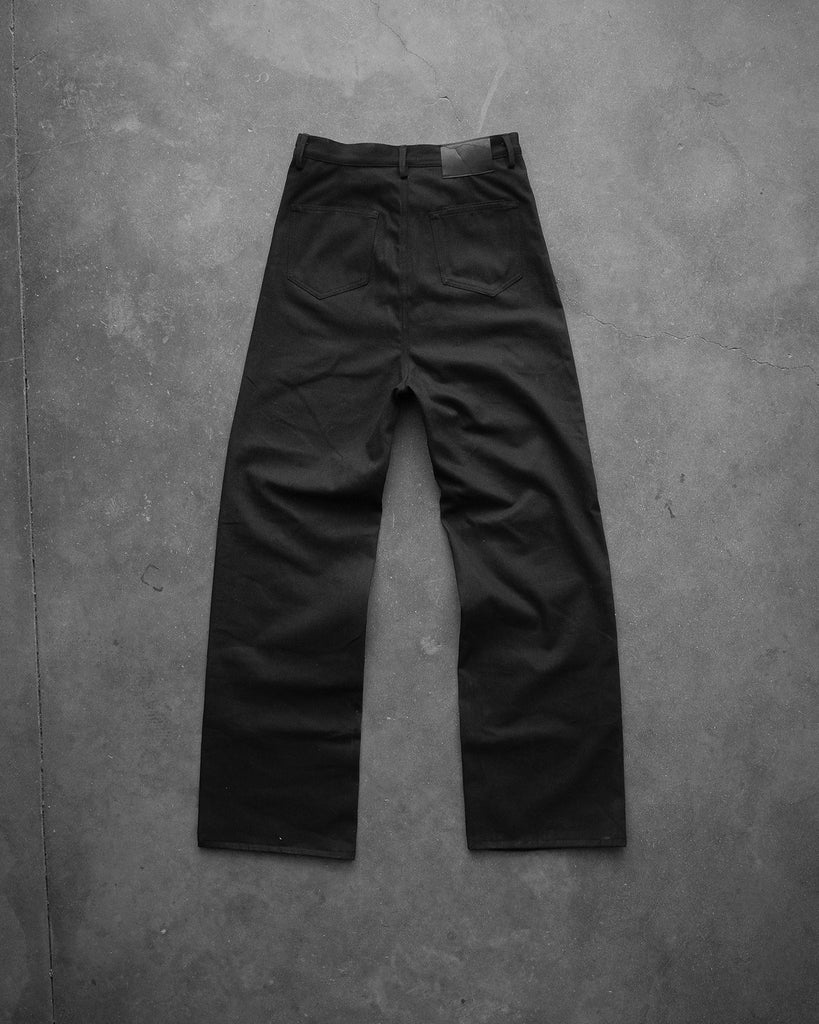Unsound Ruseler Cut Black Italian Heavy Moleskin Jeans back