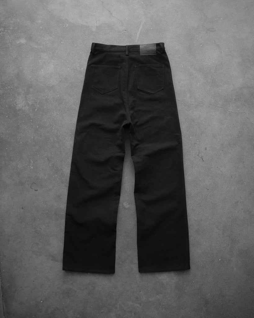 Unsound Ruseler Cut Black Italian Heavy Moleskin Jeans backk