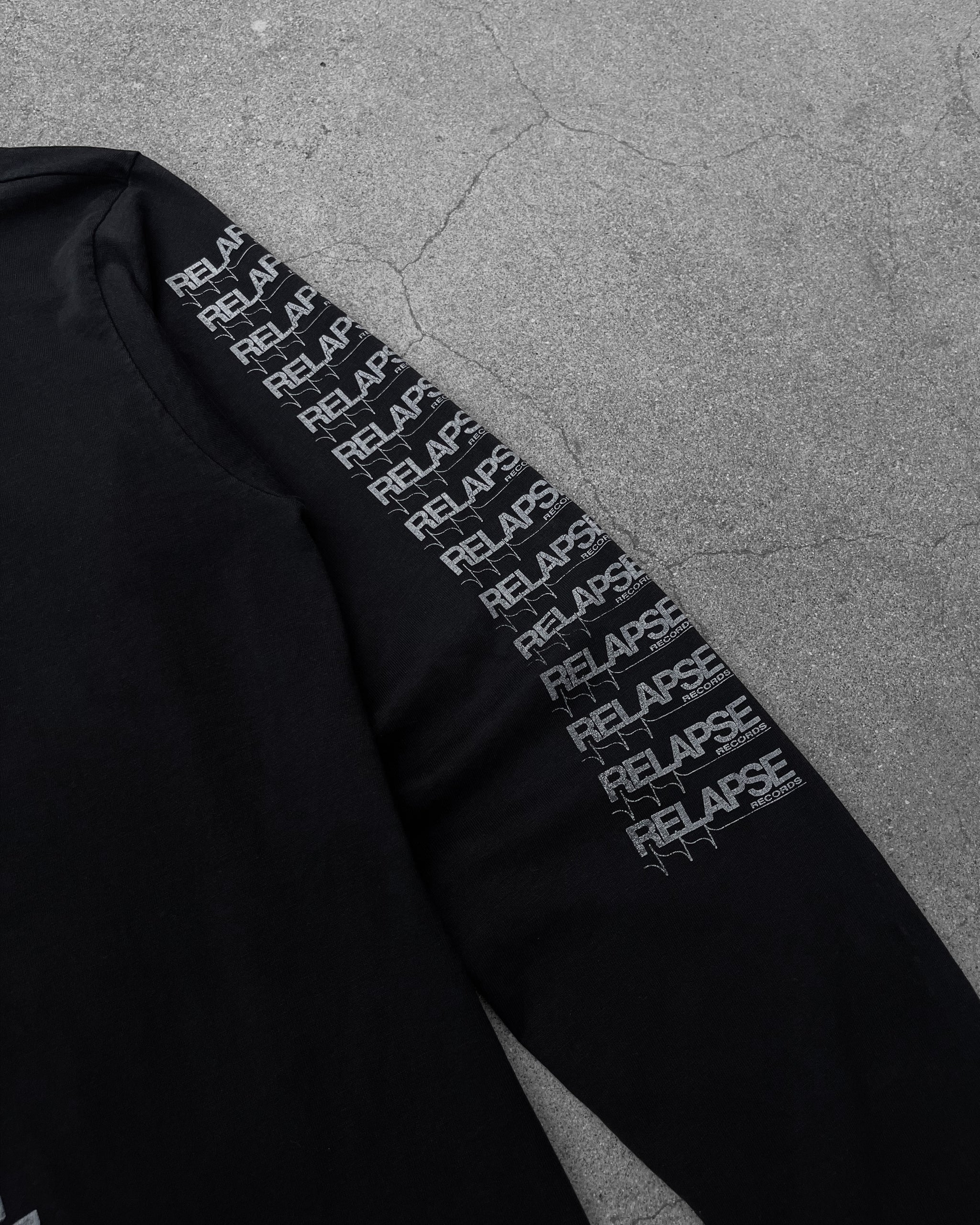VINTAGE 1990S RELAPSE RECORDS LONGSLEEVE TEE – UNSOUND RAGS