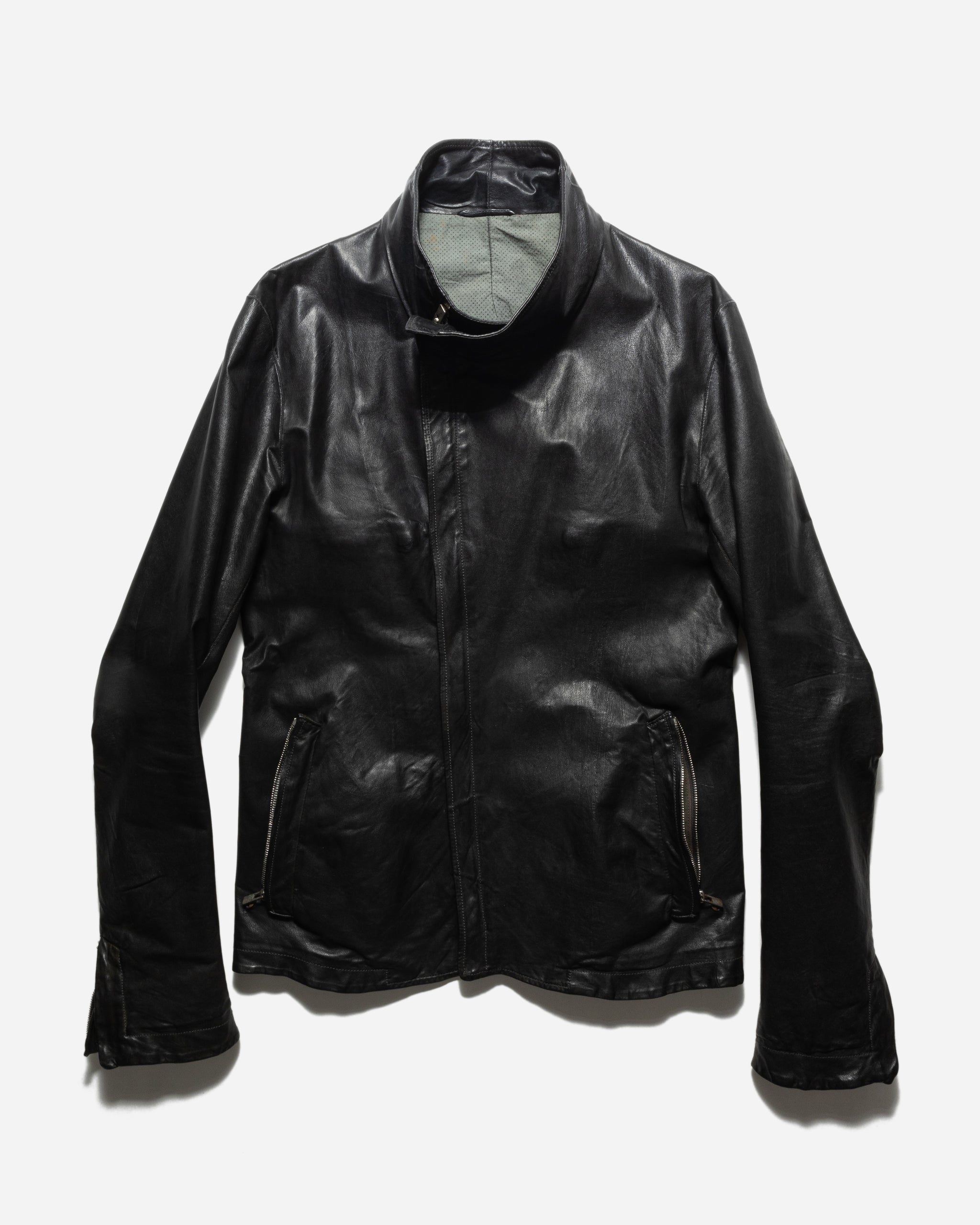 CAROL CHRISTIAN POELL PROSTHETIC HIGH NECK KANGAROO LEATHER JACKET 