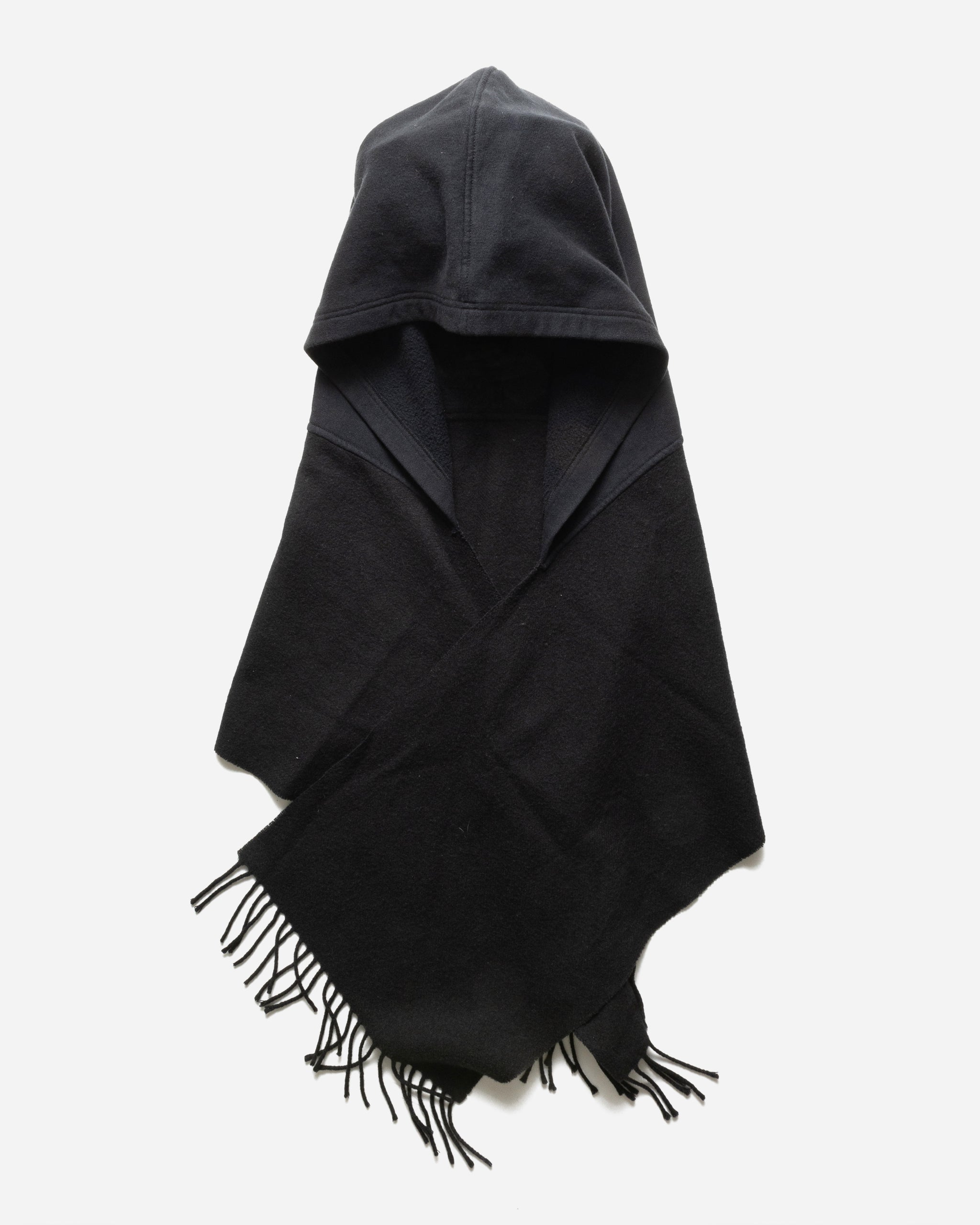 RAF SIMONS AW2003 'CLOSER' BLACK HOODED SCARF – UNSOUND RAGS