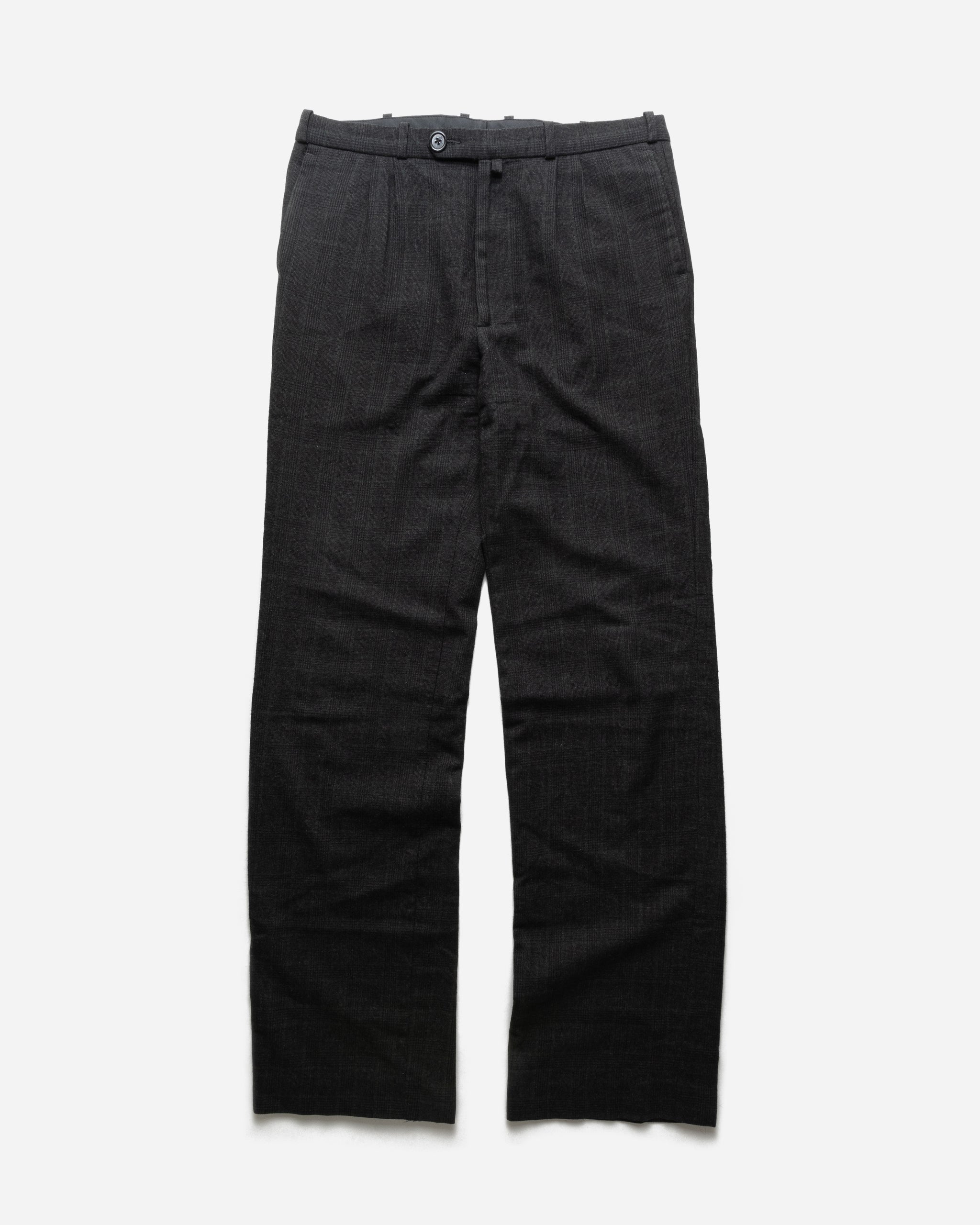 RAF SIMONS AW2001 'RIOT RIOT RIOT' PLAID TROUSERS – UNSOUND RAGS RAF SIMONS AW2001 'RIOT RIOT RIOT' PLAID TROUSERS – UNSOUND RAGS