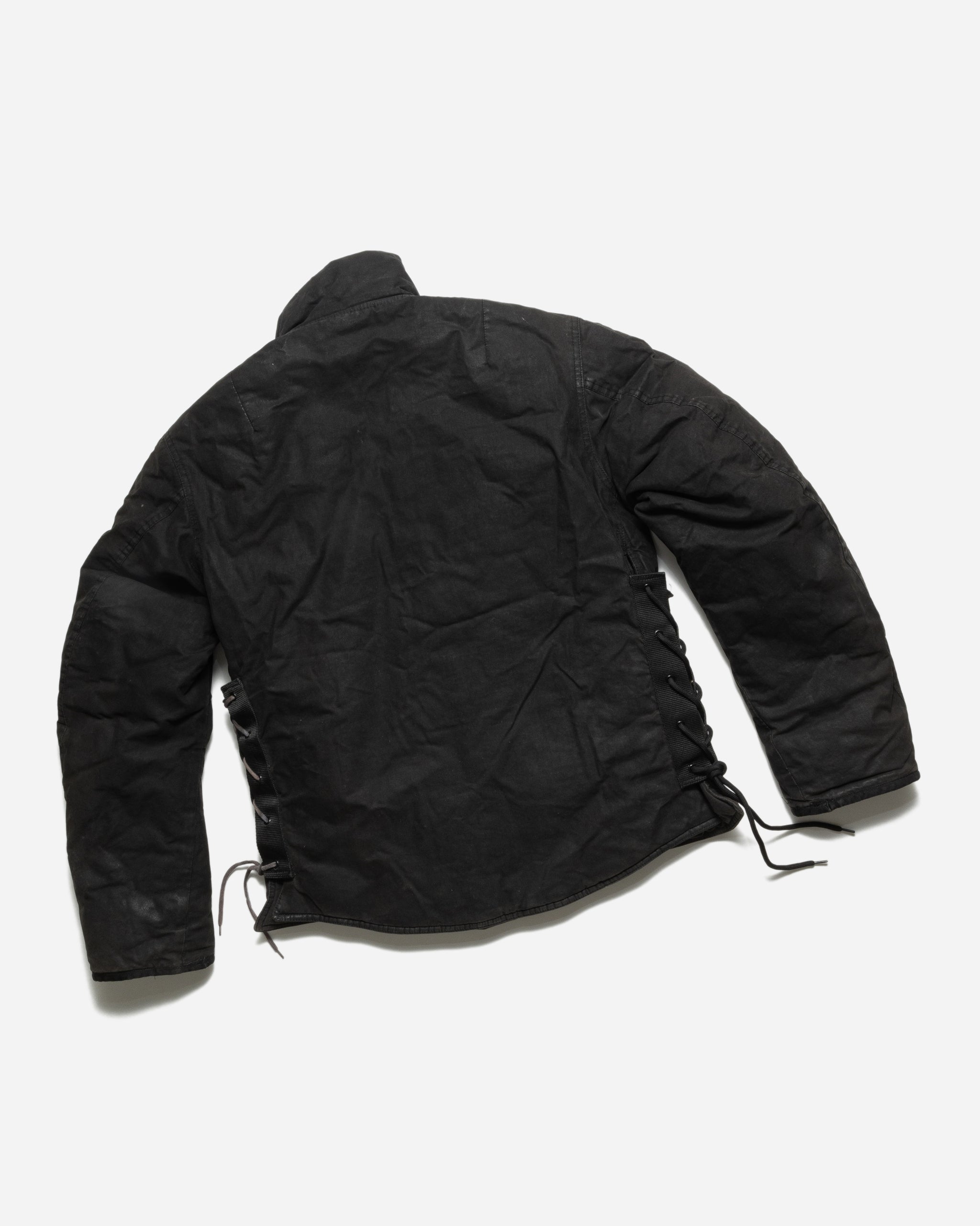 99aw 本人期 Helmut Lang M69 FLAK JACKET 46 Helmut Lang 1999 Down-Filled Laced Flak Jacket with Bondage Straps