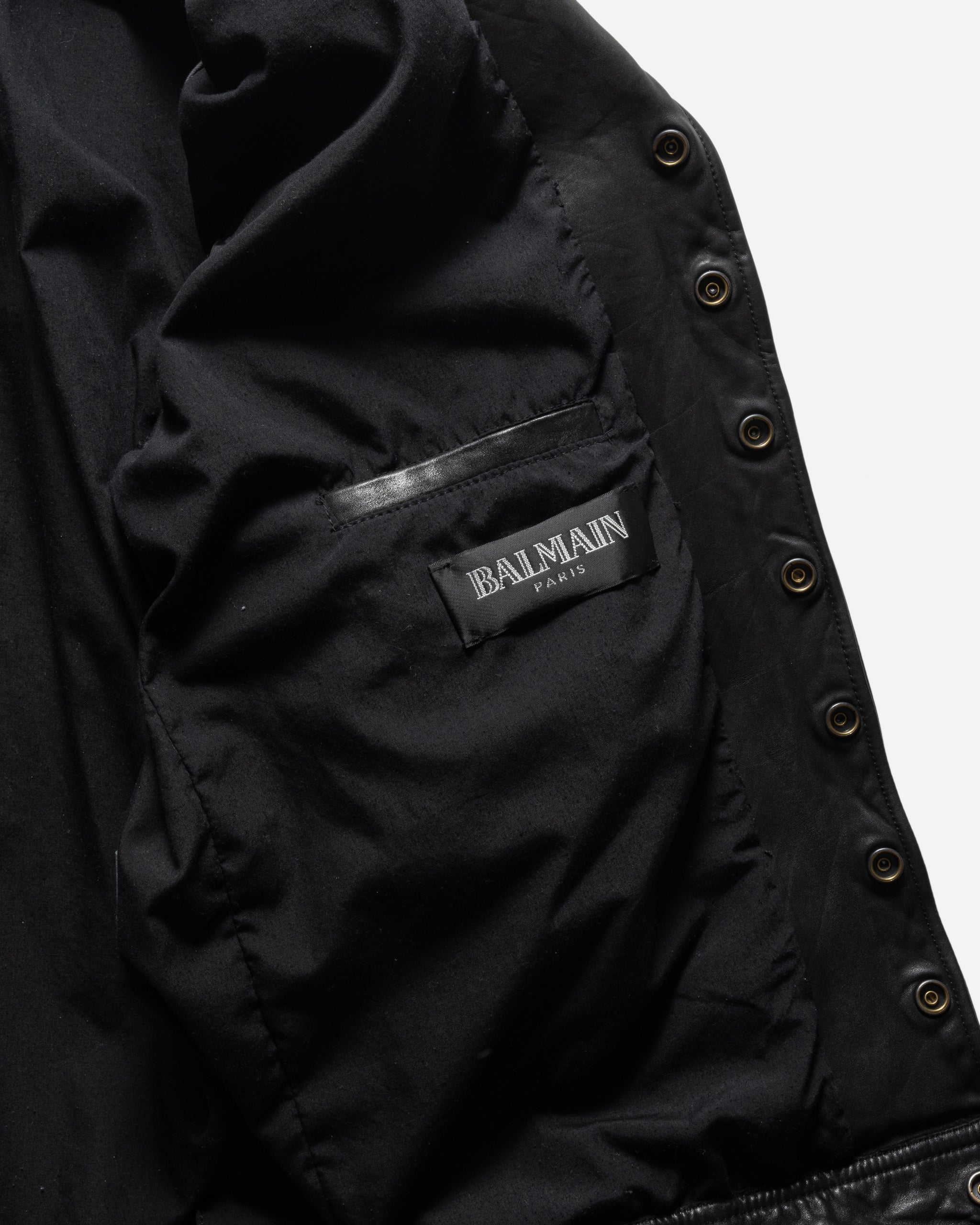 BALMAIN BY CHRISTOPHE DECARNIN SS2011 EAGLE PIN LEATHER JACKET