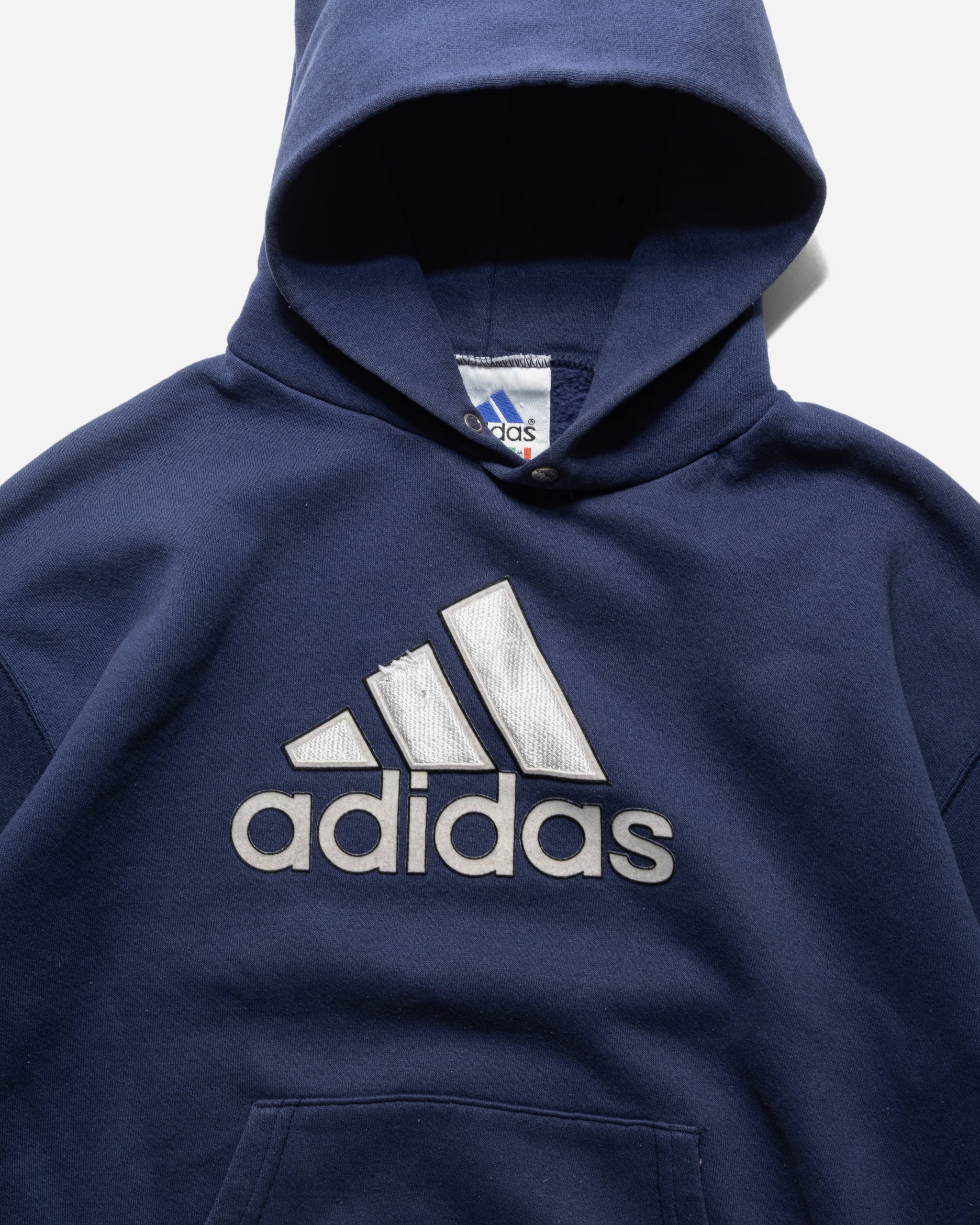 VINTAGE 1990S ADIDAS SHRUNKEN FIT HOODED SWEATSHIRT – UNSOUND RAGS