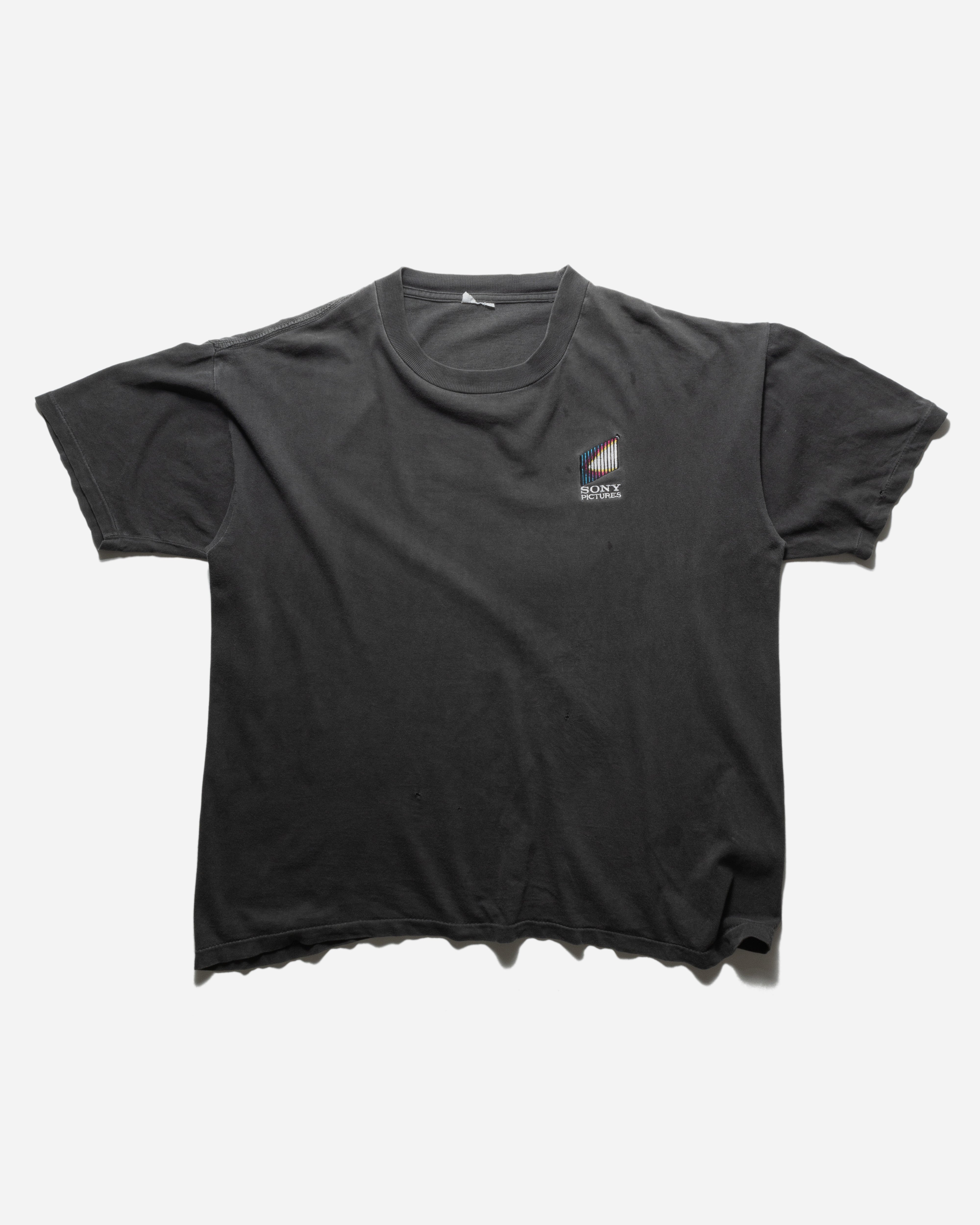 90s Sony Pictures ソニーピクチャーズ　ヴィンテージ Tシャツ VINTAGE 1990S 'SONY PICTURES' FADED BLACK T-SHIRT – UNSOUND RAGS