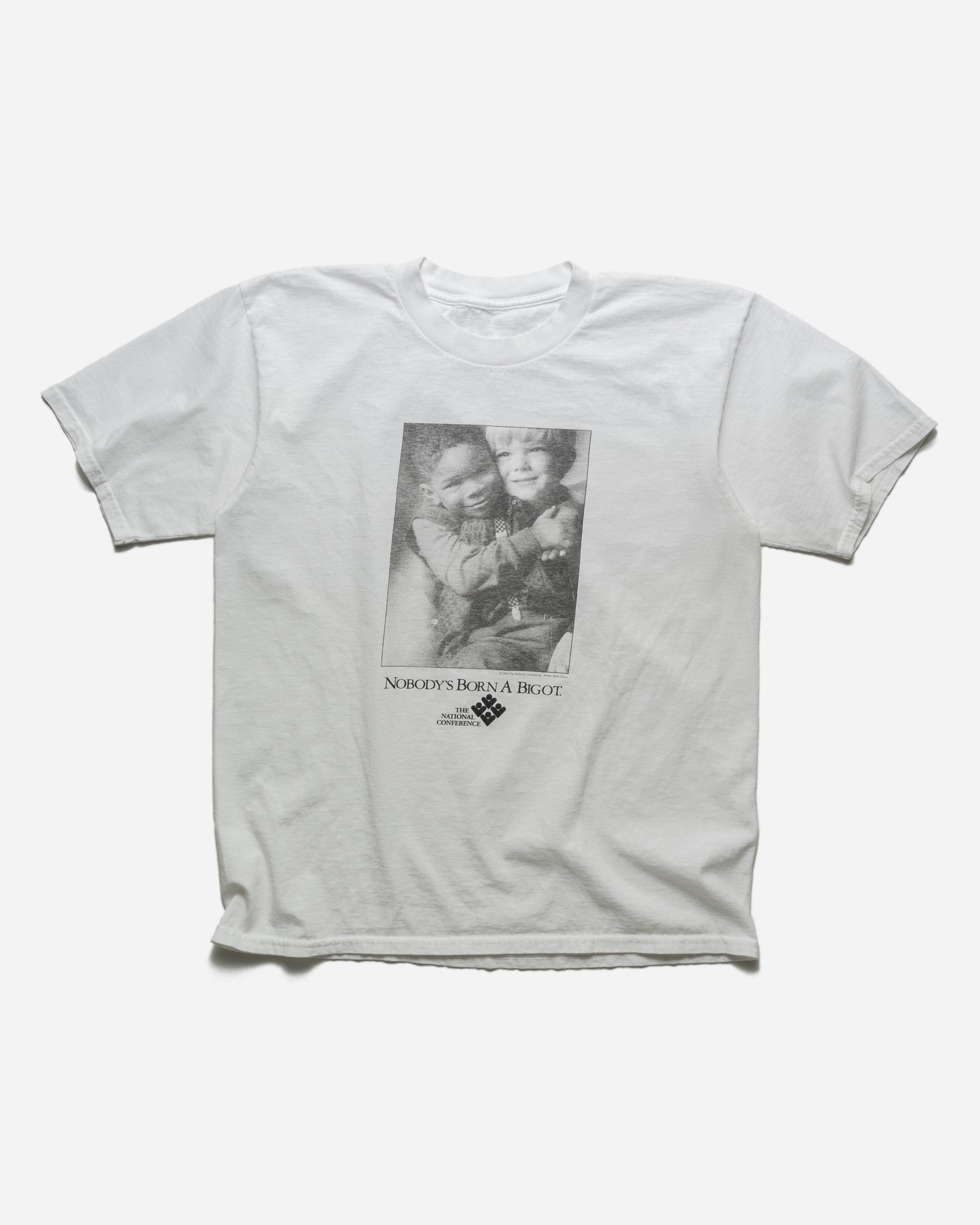 VINTAGE 1990S 'NOBODY'S BORN A BIGOT' TEE – UNSOUND RAGS